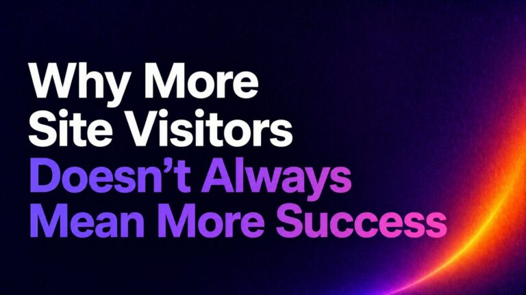 competitor analysis on semrush detailed | Nonofo Joel Banner: 'Why More Site Visitors Doesn’t Always Mean More Success' on a dark purple gradient background with an orange arc.